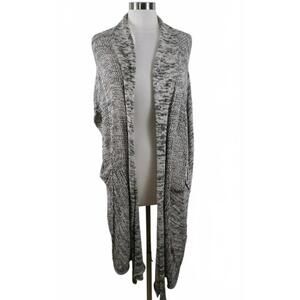 Maurices Womens Loose Knit Sleeveless Navy Ivory Shrug Sweater Plus 3